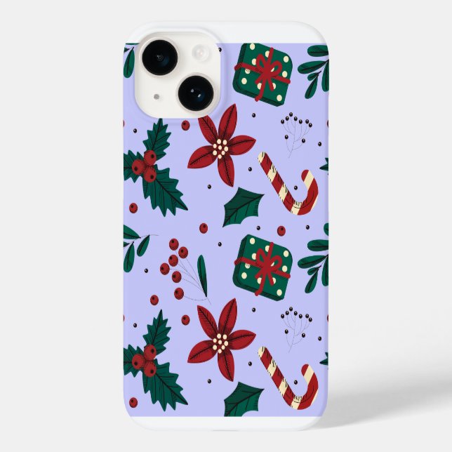 Coques Case-Mate iPhone Joyeux Motif Abstrait de Noël (Verso)
