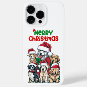 Coque Pour Pour iPhone 14 Pro Max Joyeux Noël avec des chiens