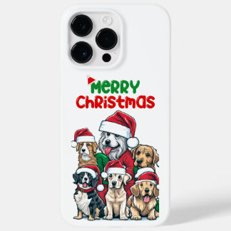 Coque Pour Pour iPhone 14 Pro Max Joyeux Noël avec des chiens