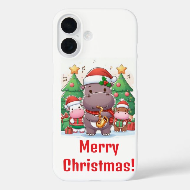 Coques Case-Mate iPhone Joyeux Noël avec Moo Deng (Verso)