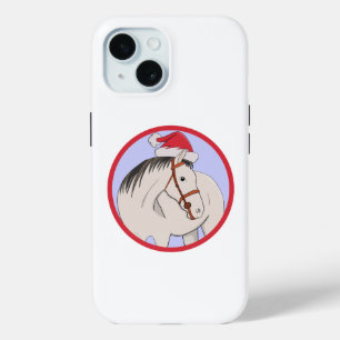 Coque Pour iPhone 15 Joyeux Noël Cheval