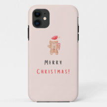 Joyeux Noël Pastel Pain d'épices rose