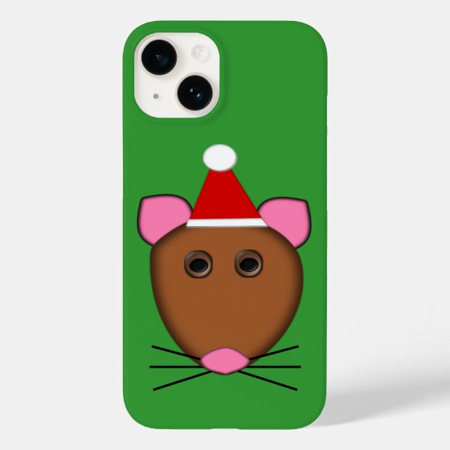 Coques Case-Mate iPhone Joyeux Noël Souris (Verso)