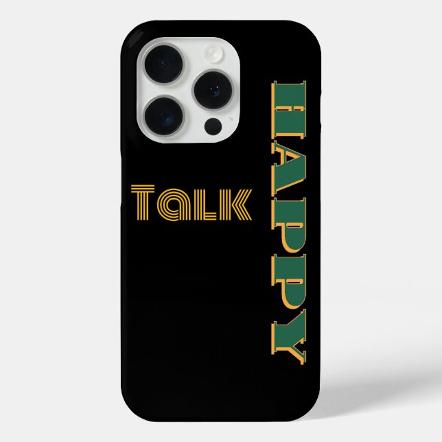 Coques Case-Mate iPhone Joyeux Parler Vert Noir (Verso)