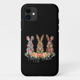 Case-Mate iPhone Case Joyeux trio de lapin léopard de Pâques pour les 