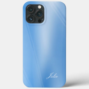 Case-Mate iPhone Case Julie - Votre nom Modèle, Belles tons Bleus 