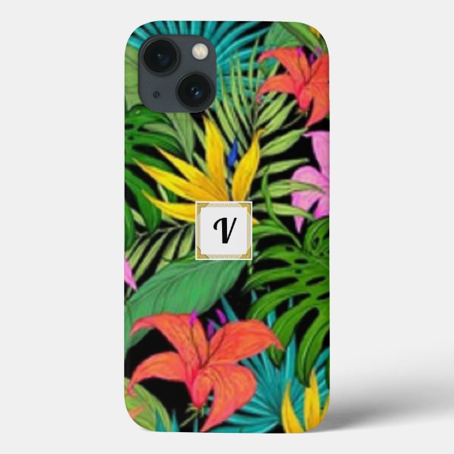 Coques Case-Mate iPhone Jungle florale tropicale (Verso)