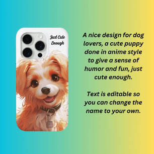 Coque iPhone 15 Pro Juste assez mignon chiot chien