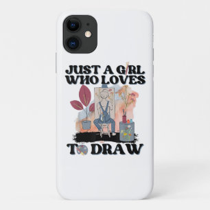 Case-Mate iPhone Case Juste une fille qui aime dessiner