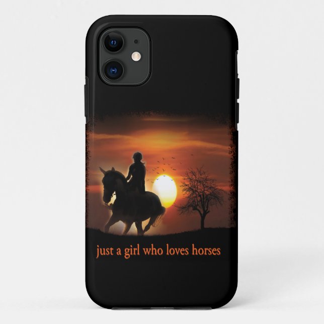 Coques Case-Mate iPhone juste une fille qui aime les chevaux (Dos)