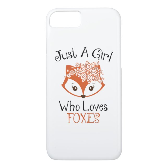 Coques Case-Mate iPhone Juste une fille qui aime les renards (Dos)
