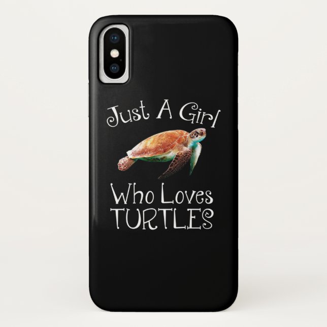 Coques Case-Mate iPhone Juste une fille qui aime les tortues (Dos)