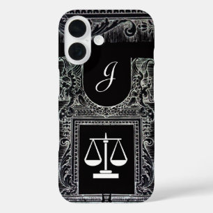 Coques iPhone 16 JUSTICE BUREAU JURIDIQUE, PROCUREUR Monogramme Noi