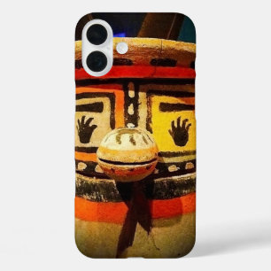 Coques iPhone 16 Plus Kachina Poupée en bois sculpté visage photo mignon
