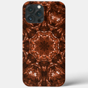 Case-Mate iPhone Case Kaléidoscope circulaire caillot de terre brune rou