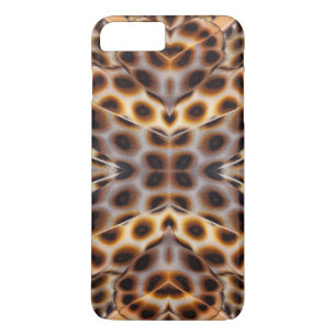 Coque iPhone 7 Plus Kaléidoscope de plumes de faisan brun