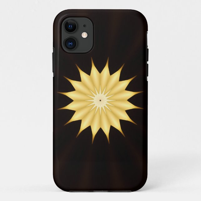 Coques Case-Mate iPhone Kaleidoscope Design Bright Yellow Star (Dos)