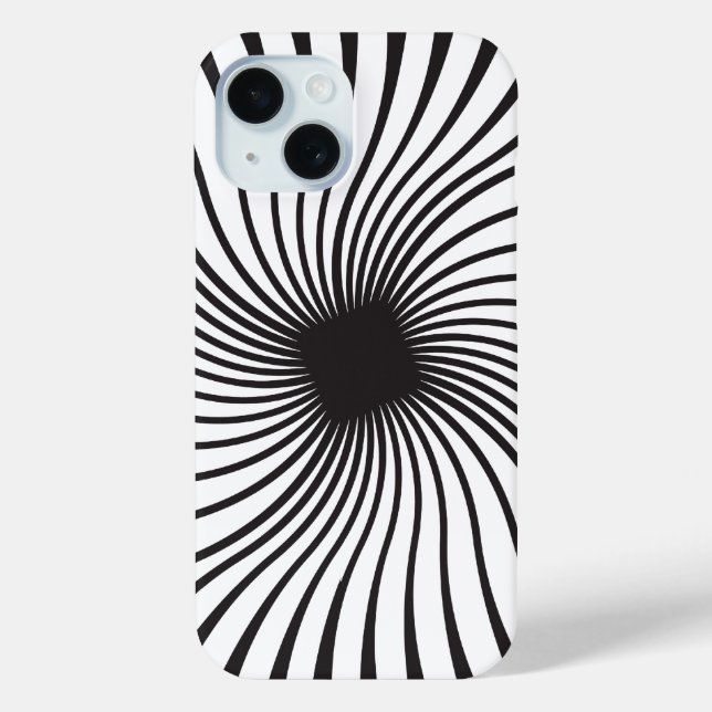 Coques Case-Mate iPhone Kaleidoscope noir et blanc (Verso)