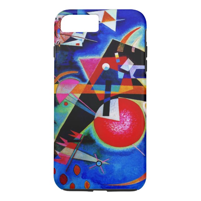 Coques Case-Mate iPhone Kandinsky en peinture Abstraite bleue (Dos)