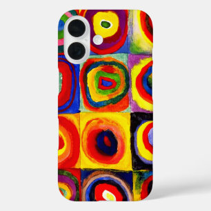 Coques iPhone 16 Kandinsky Farbstudie Quadrates Cercles Art 