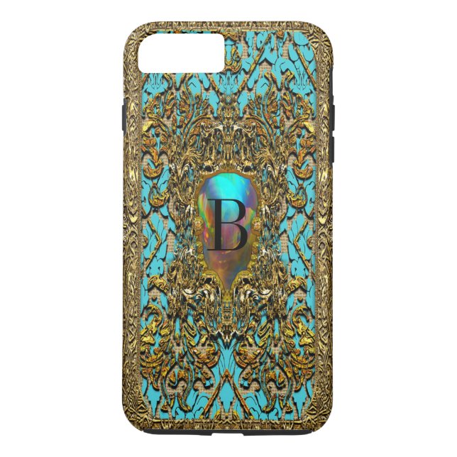 Coques Case-Mate iPhone Kashafaye Élégant Monogramme victorien (Dos)