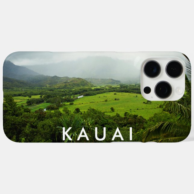 Coques Case-Mate iPhone Kauai, Hawaii Paysage Scène avec texte (Verso (horizontal))