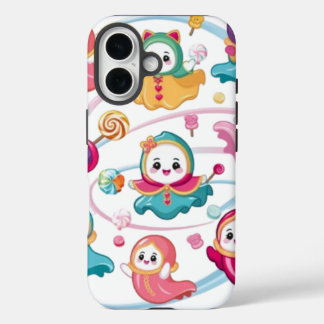 Coques iPhone 16 Kawaii ghosts wearing costumes floating around can
