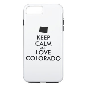 Coque iPhone 8 Plus/7 Plus KEEP CALM et LOVE COLORADO personnalisables