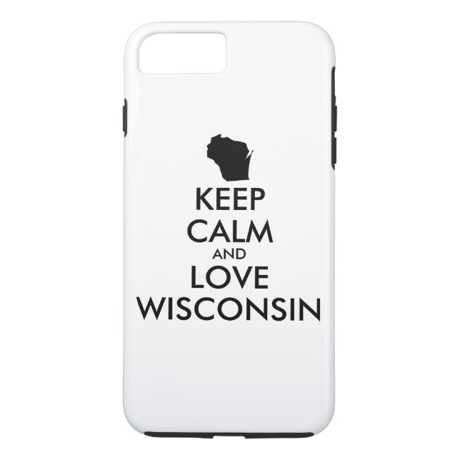 Coques Case-Mate iPhone KEEP CALM et LOVE WISCONSIN personnalisables (Dos)