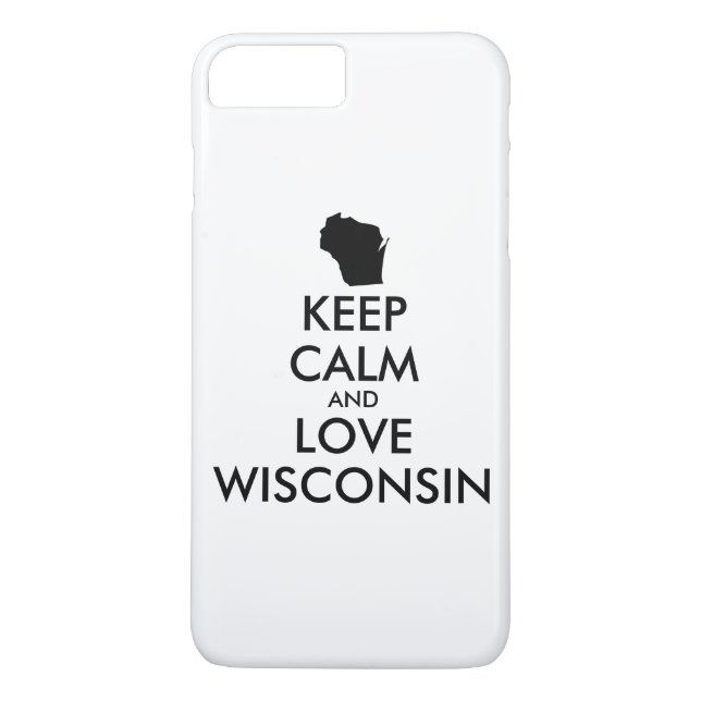 Coques Case-Mate iPhone KEEP CALM et LOVE WISCONSIN personnalisables (Dos)