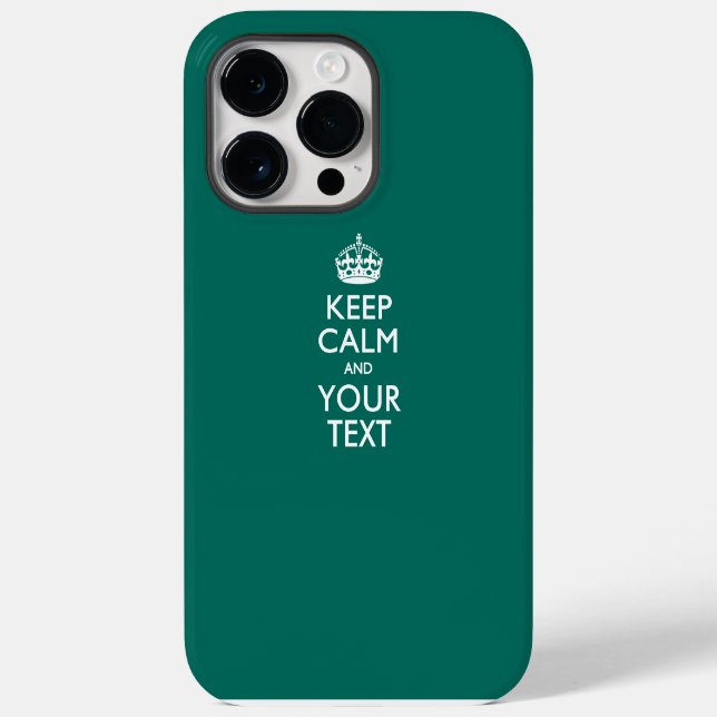 Coques Case-Mate iPhone KEEP CALM personnalisé et votre texte (Verso)