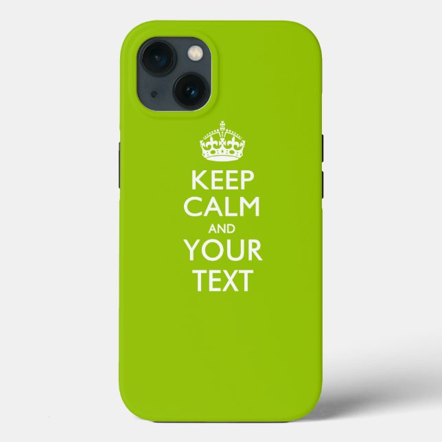 Coques Case-Mate iPhone KEEP CALM personnalisé et votre texte (Verso)
