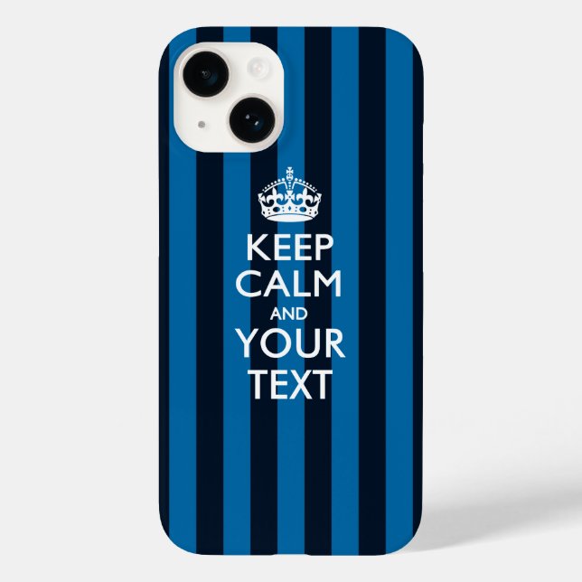 Coques Case-Mate iPhone KEEP CALM personnalisé et votre texte (Verso)