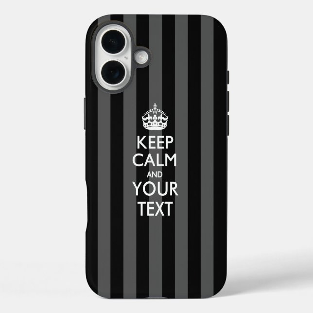 Coques Case-Mate iPhone KEEP CALM personnalisé et votre texte (Verso)