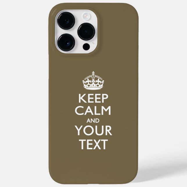 Coques Case-Mate iPhone KEEP CALM personnalisé et votre texte (Verso)