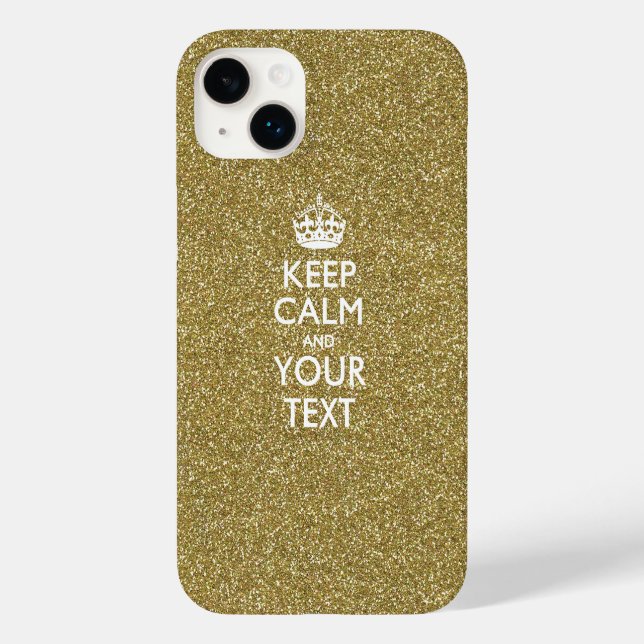 Coques Case-Mate iPhone KEEP CALM personnalisé et votre texte (Verso)
