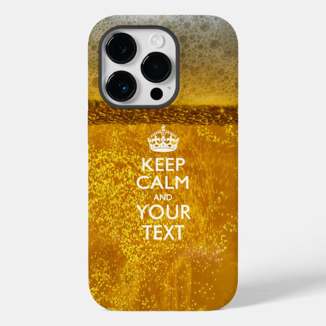 Coques Case-Mate iPhone KEEP CALM personnalisé et votre texte (Verso)