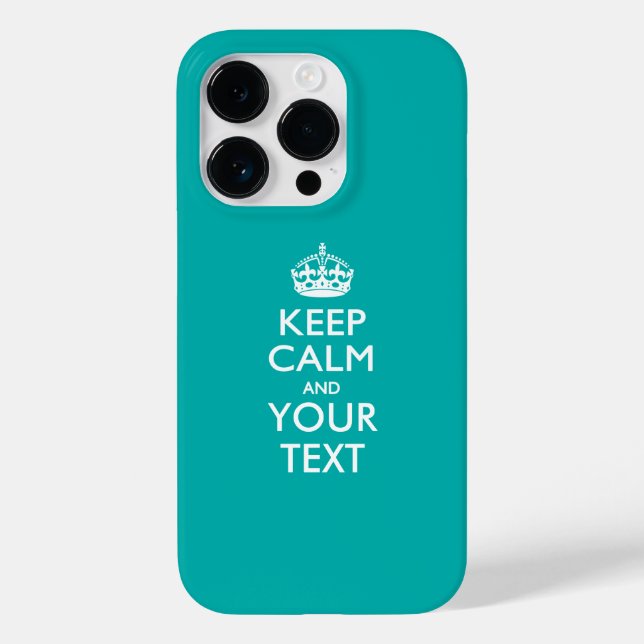Coques Case-Mate iPhone KEEP CALM personnalisé et votre texte (Verso)
