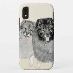 Case-Mate iPhone Case Keeshond Maman et Son Peinture - Art Chien origina