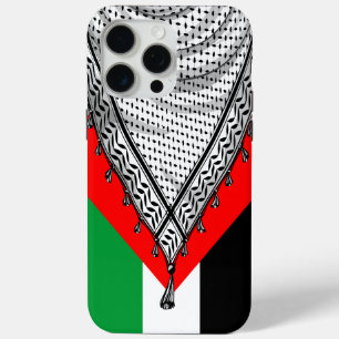 Coque iPhone 15 Pro Max Keffiyeh Écharpe palestinienne tissu traditionnel