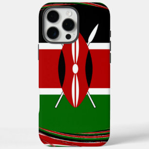 Coques iPhone 16 Pro Max Kenya Drapeau Art - Patriotique & Design Moderne