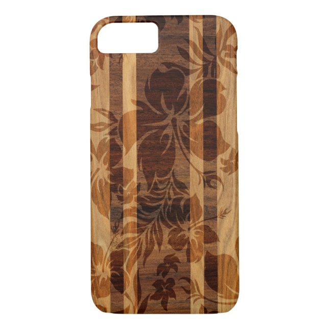 Coques Case-Mate iPhone Keokea Beach Faux Wood Surboard (Dos)