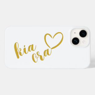 COQUE POUR iPhone 14 KIA ORA GOLD SCRIPT KIWI NEW ZEALAND NZ MAORI