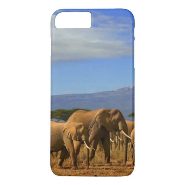 Coques Case-Mate iPhone Kilimanjaro et éléphants (Dos)