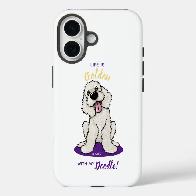 Coques Case-Mate iPhone KiniArt Life is Golden DOODLE (Verso)