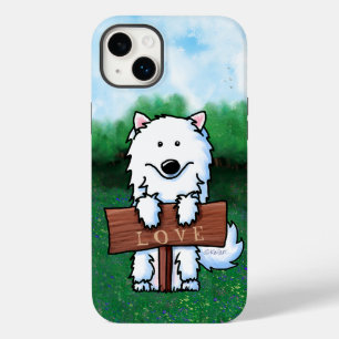 Coque Pour iPhone 14 Plus KiniArt Samoyed