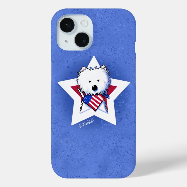 Coques Case-Mate iPhone KiniArt Star Speckled Westie (Verso)
