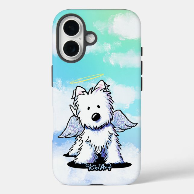 Coques Case-Mate iPhone KiniArt Westie Angel (Verso)