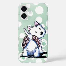 Coques iPhone 16 KiniArt Westie habillé pour tuer