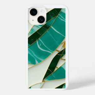 Coque Pour iPhone 14 Kintsugi marbre de jade esthétique